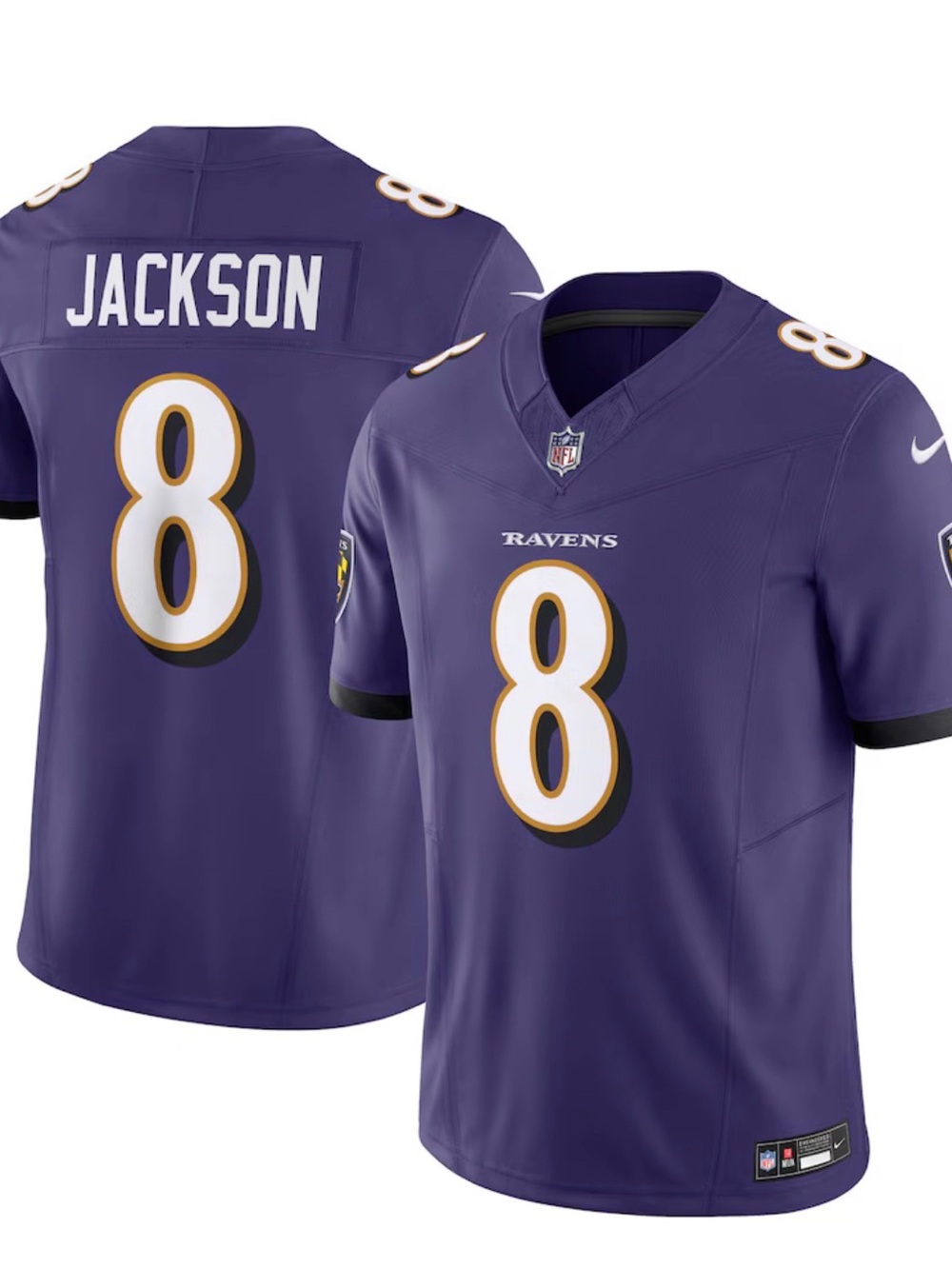 Nike Purple Baltimore Ravens #8 Football Jersey